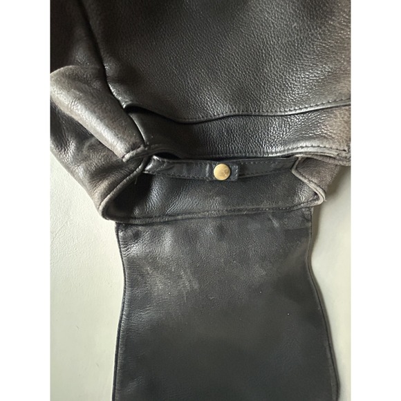 Libaire Worn Pebbled Dark Gray Leather Backpack Adjustable Double Straps Pockets - Picture 6 of 11